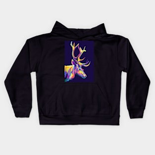 Deer Pop Art Kids Hoodie